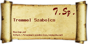 Tremmel Szabolcs névjegykártya