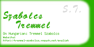 szabolcs tremmel business card